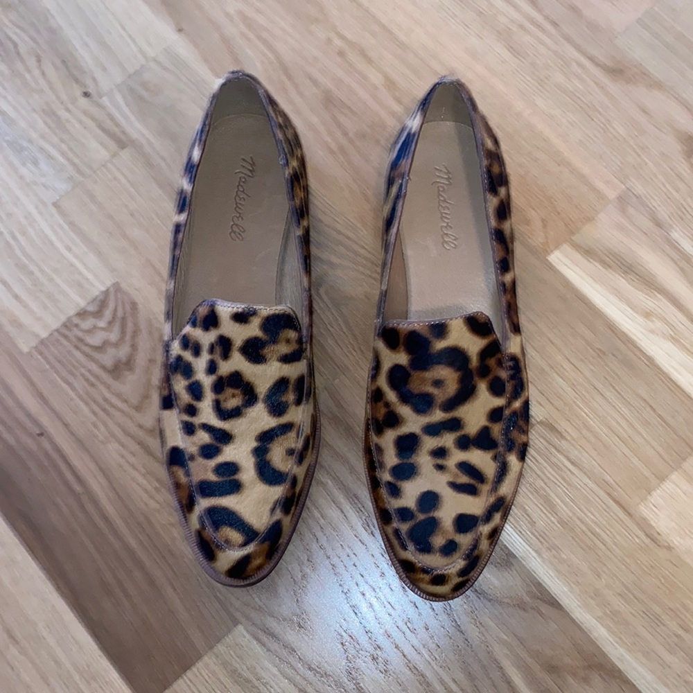 Madewell Frances leopard calf hair loafer